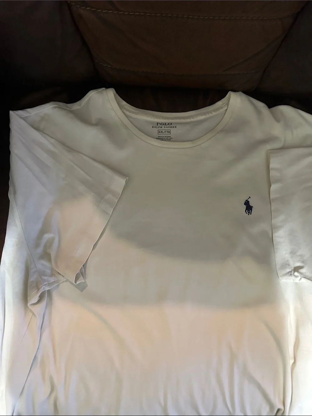 Polo by Ralph Lauren White Short Sleeve Crewneck with Navy Pony